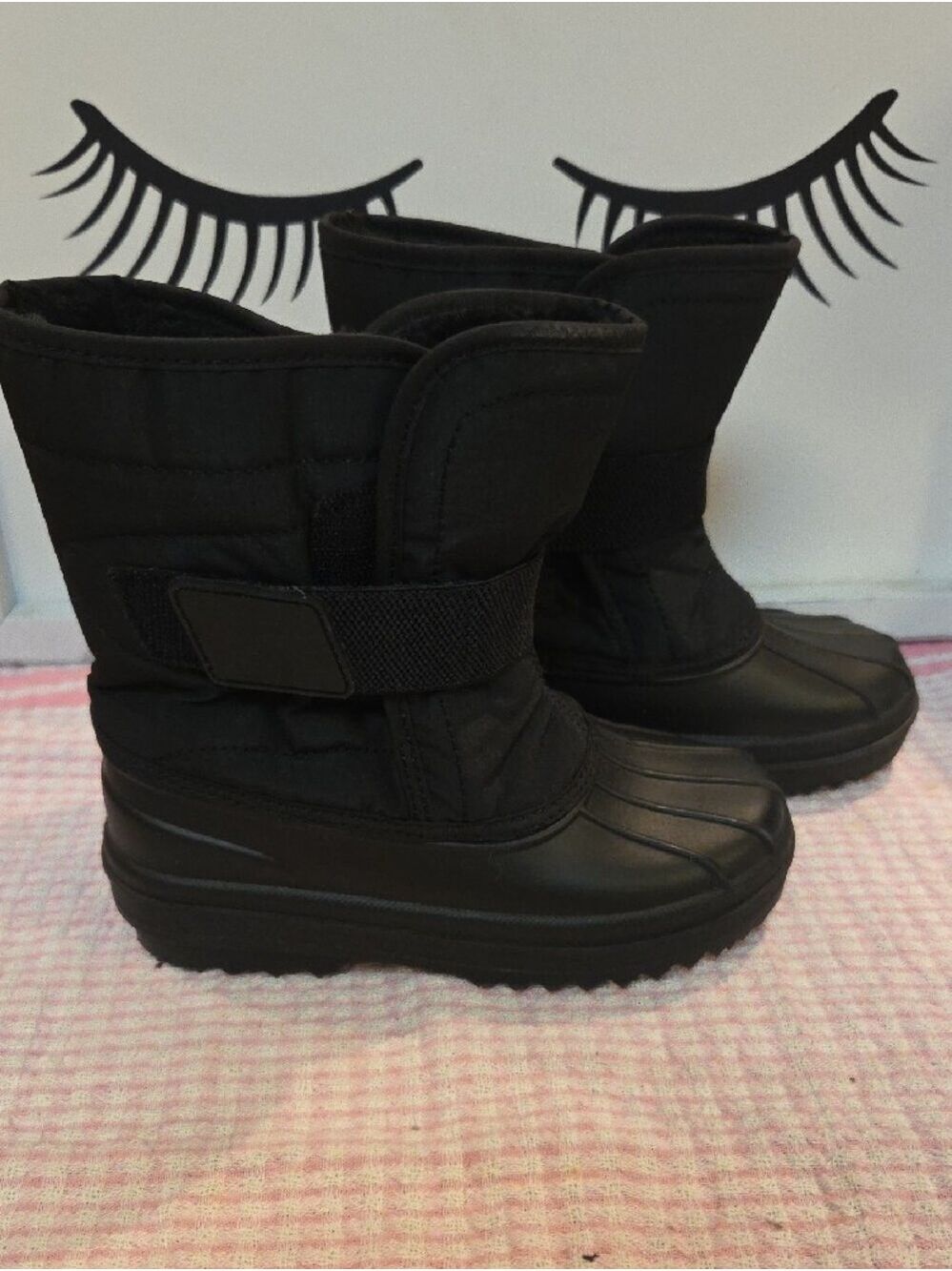 Place Black Todder Kids Winter Duck Boots Size 11